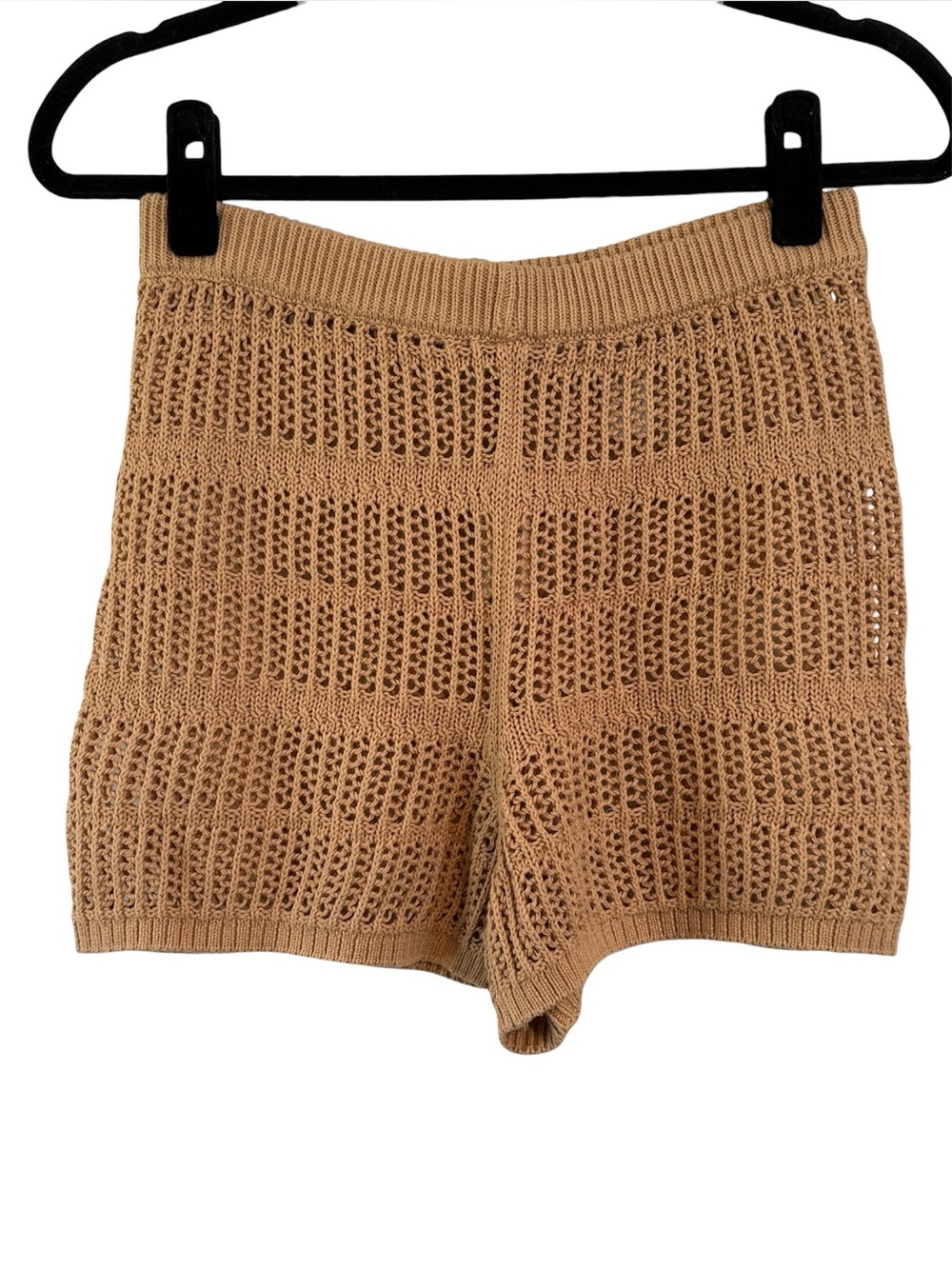 Aerie Camel Brown Crochet High Rise Shorts NWT ☀️